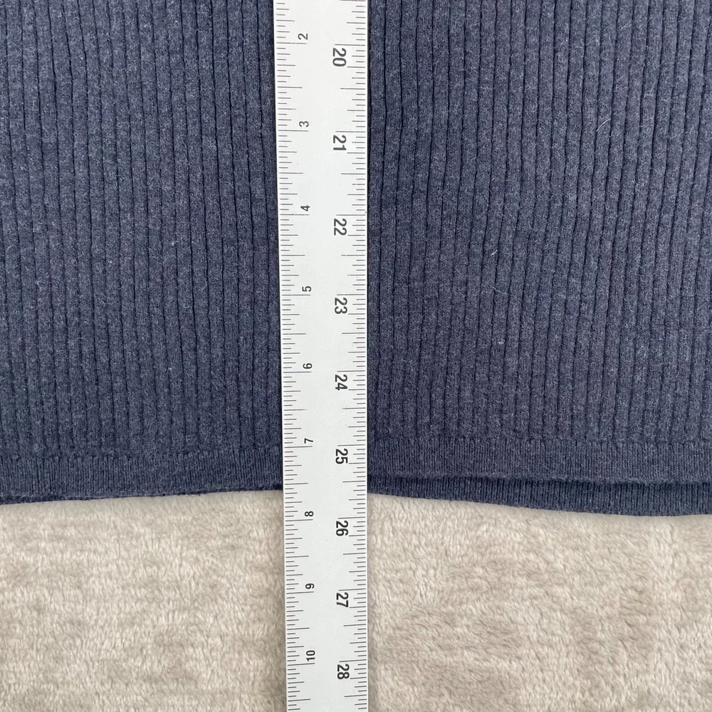 John Varvatos Henley Sweater Men Large Navy‎ Camel Hair Blend Ribbed USA $298